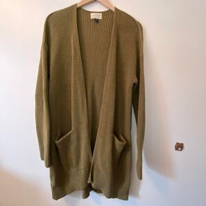 Universal Thread Green Knit Long Cardigan